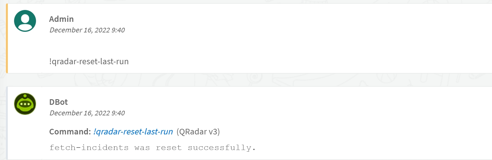 Problems with the Integration "QRadar v3" Mirroring